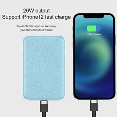 Choetech Orsen  PD20W Powerbank Slim with Fabric Material E49 - Blue - GulfStore.com