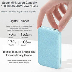 Choetech Orsen  PD20W Powerbank Slim with Fabric Material E49 - Blue - GulfStore.com