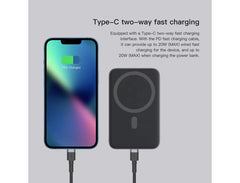 Choetech Orsen MagSafe 7000mAh 15W TYPE C lightning input EW56 - Black - GulfStore.com