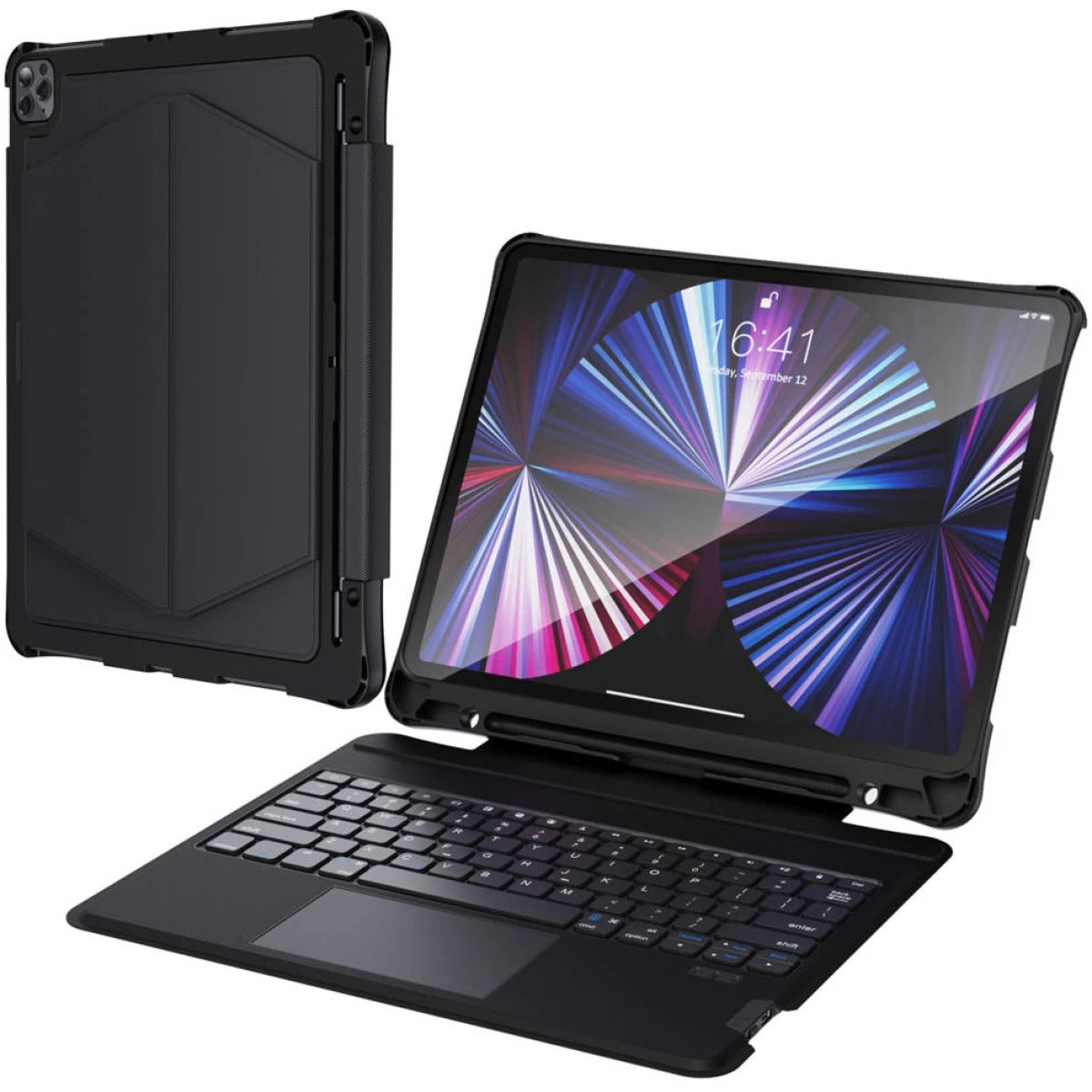 Choetech Wireless Keyboard with Trackpad for iPad 12.9 inch- Arabic & English BH-015-BK- Black