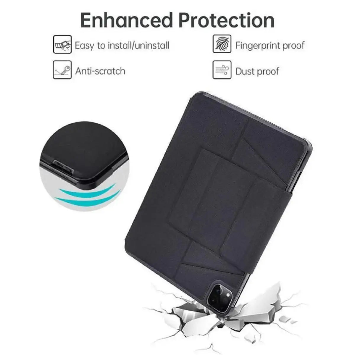 Choetech Wireless Keyboard with Trackpad for iPad 12.9 inch- Arabic & English BH-015-BK- Black - GulfStore.com