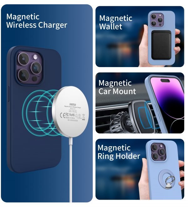 Choetech iPhone 14 Pro MagSafe Case Navy - Blue
