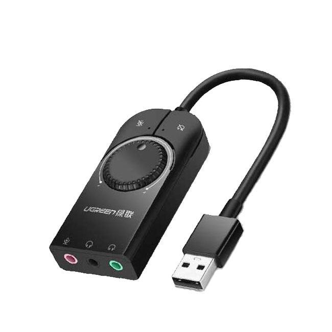 UGreen USB External Sound Audio Card 3.5 mm - Black