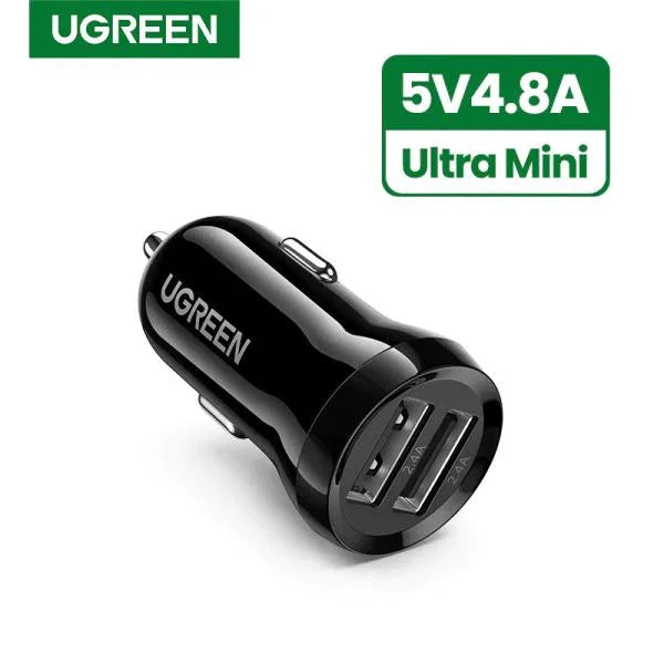 UGreen Mini Car Charger 5V4.8A - Black - GulfStore.com