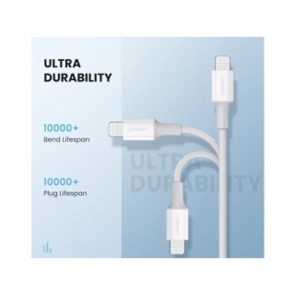 UGreen  USB-C to Lightning Cable Rubber Shell 2m - White