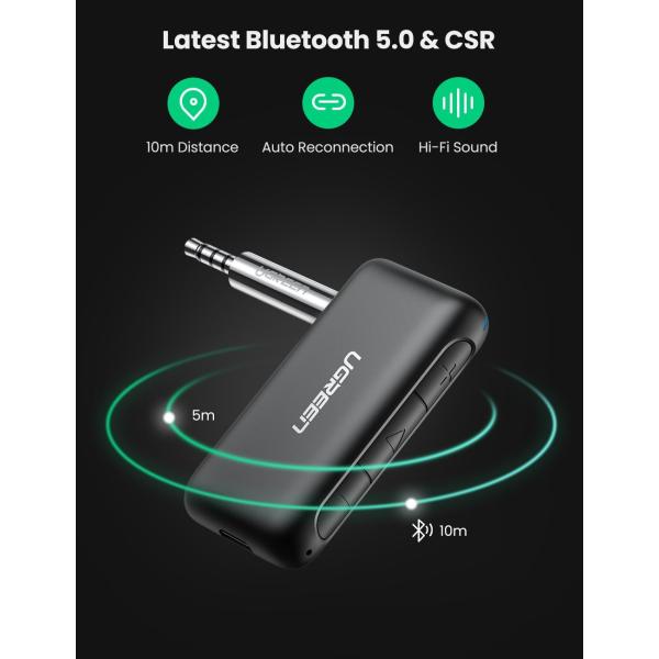 UGreen Bluetooth Receiver 5.0 Car Adapter