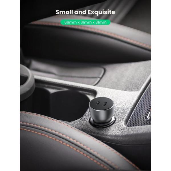 UGreen USB C Car Charger Aluminum 40W Dual Fast Charge