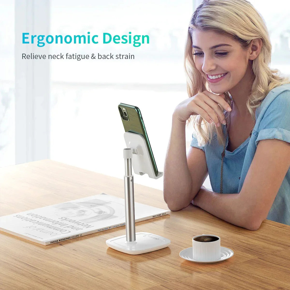 Choetech Adjustable Phone Stand H035 - White - GulfStore.com