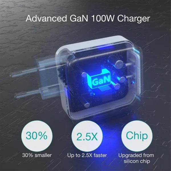 Choetech 100W Dual USB C Port Charger - White - GulfStore.com