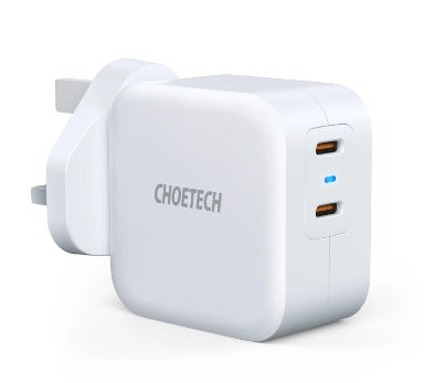 Choetech PD 40W Dual USB-C Charger - PD6009 UK – White