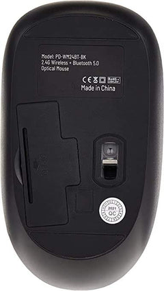 Porodo 2 in 1 Wireless Bluetooth Mouse - 2.4 GHz - V 5.0 - Black - GulfStore.com