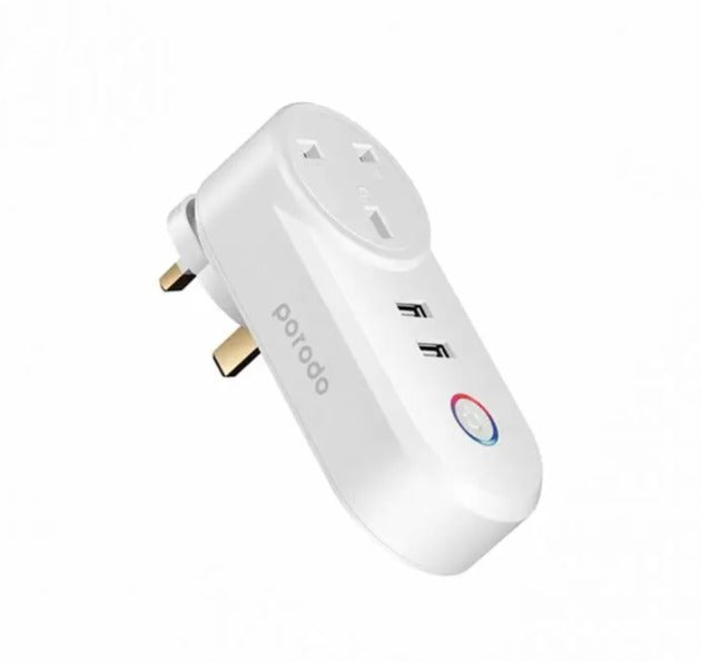 بورودو – قابس واي فاي ذكي مع شاحن USB – أبيض