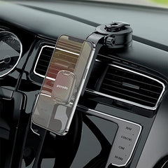 Porodo Suction Cup Car Mount Magnetic Windshield - 360° Rotation - Black - GulfStore.com