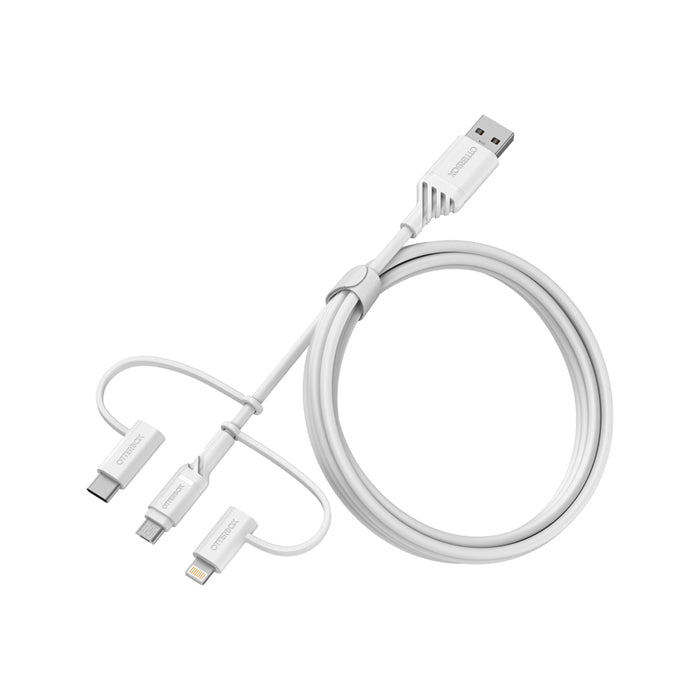 OtterBox 3-in-1 Cable Lightning, USB-Micro & USB-C (1M) White