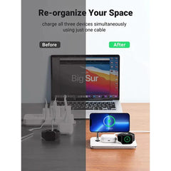 UGreen 3-in-1 MagSafe Wireless Charging Station - GulfStore.com
