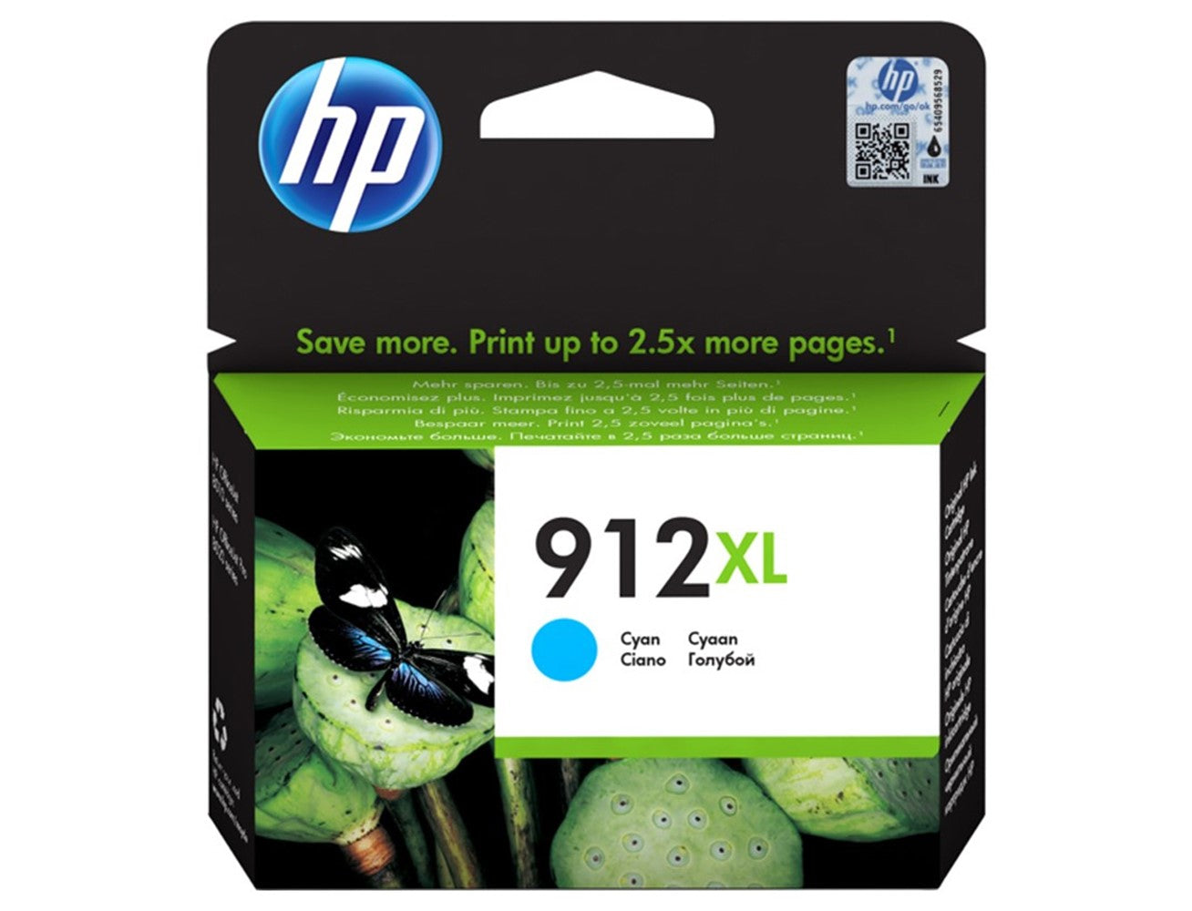 HP 912XL High Yield Original Ink Cartridge - Cyan