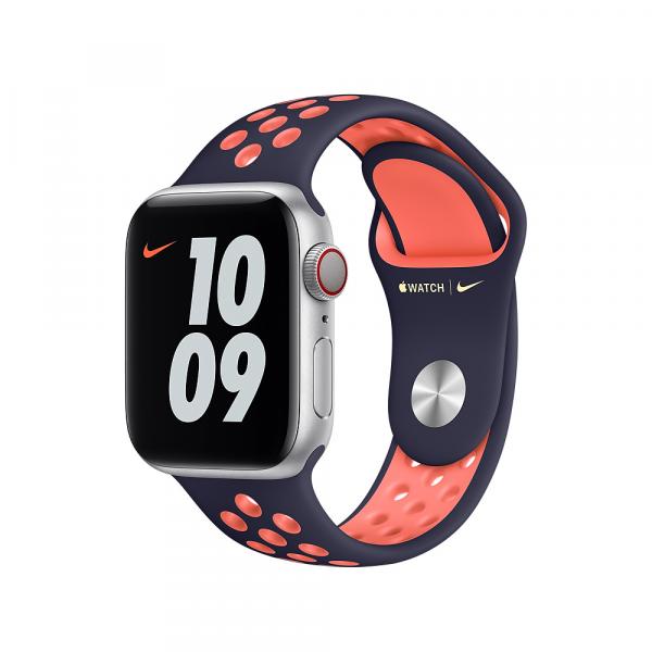 Apple Watch Nike Sport Band-Regular 40mm (Blue Black/Bright Mango)
