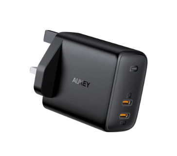 Aukey Adapter 65W Dual-Port PD Charger with Dynamic Detect