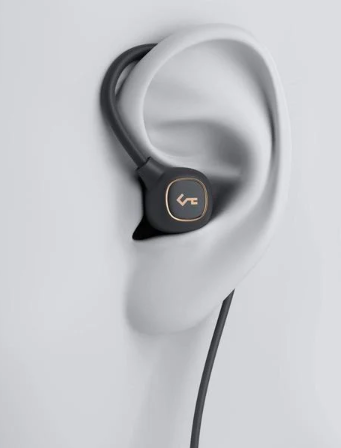 اوكي - سماعات أذن لاسلكية من سلسلة Aukey Key Series بلوتوث 5.0 هايبرد مزدوجة السائق aptX - رمادي غامق