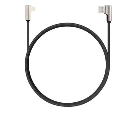 Aukey Right Angle Gaming MFi Lighting Cable - 1.2m - Black