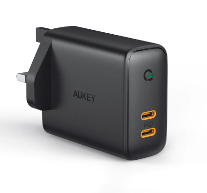 Aukey Adapter Dual-Port 36W PD Wall Charger with Dynamic Detect