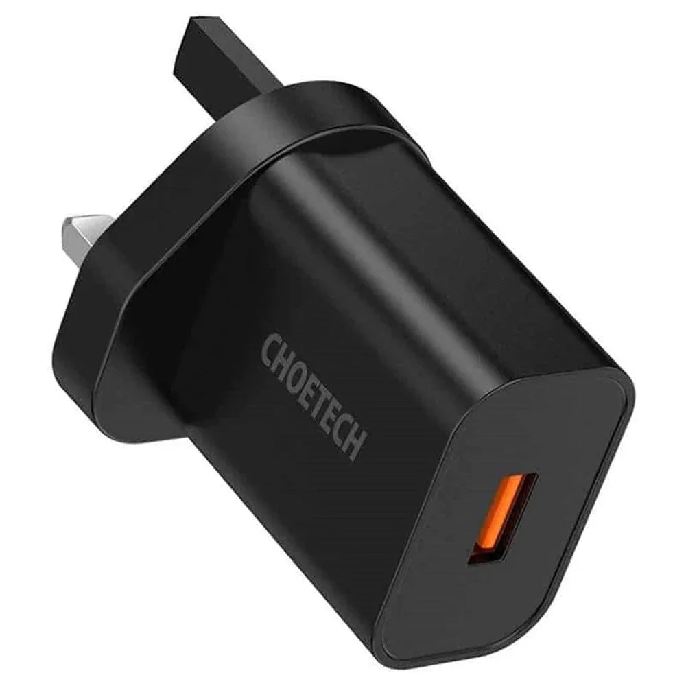 Choetech 18W USB-A Charge + AC Cable - Black - GulfStore.com