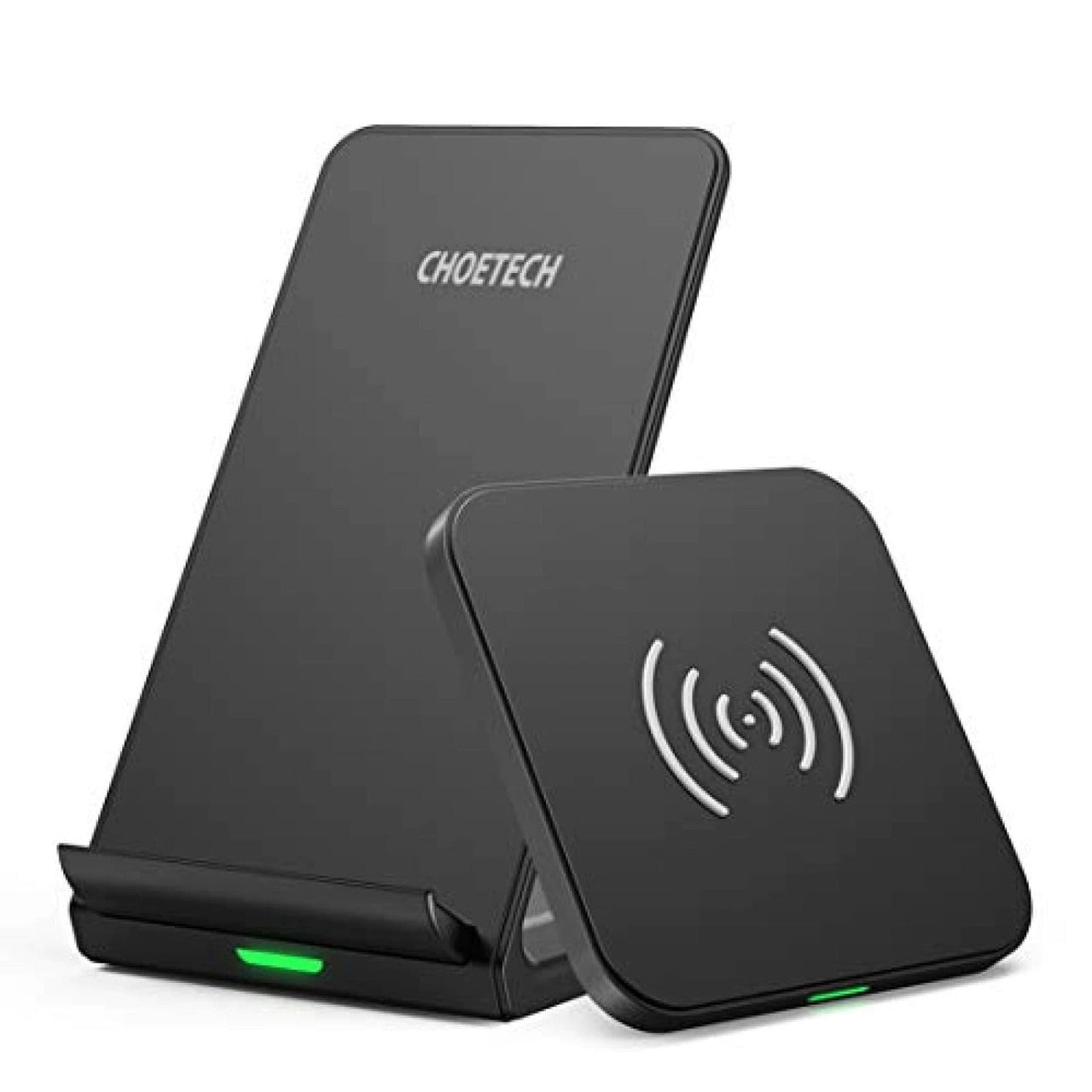 Choetech 10W Qi Wireless Charger Kit Phone Stand Black (T524-S) + 10W Qi Wireless Charger for Headphone Phone Black (T511-S)