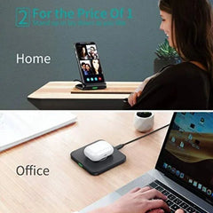 Choetech 10W Qi Wireless Charger Kit Phone Stand Black (T524-S) + 10W Qi Wireless Charger for Headphone Phone Black (T511-S) - GulfStore.com
