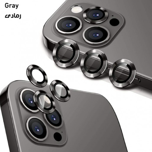 جرين - عدسة كاميرا خضراء لآيفون 12 برو 6.1 – رمادي