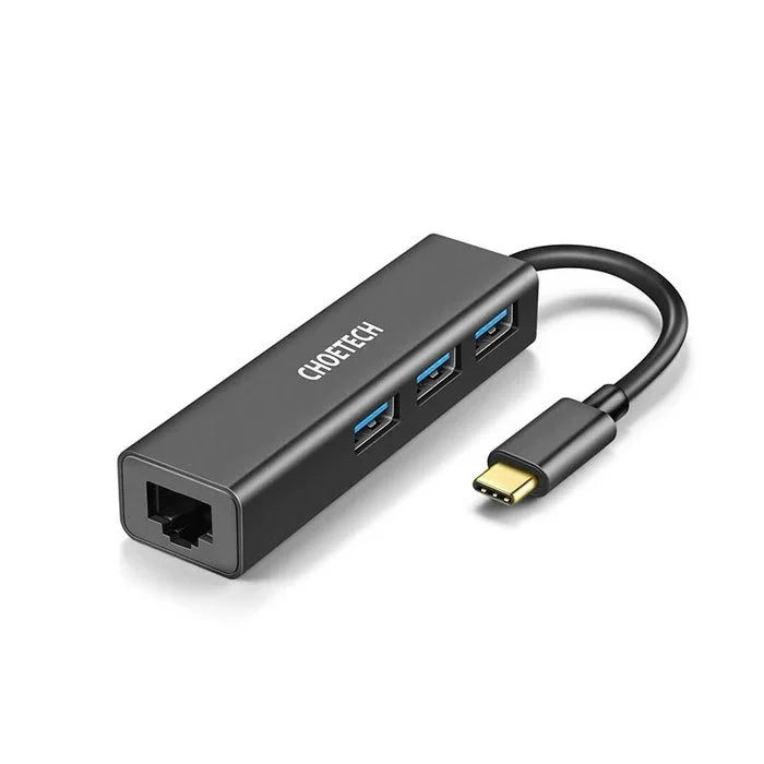 Choetech 4-in-1 USB-C Hub - Black - GulfStore.com