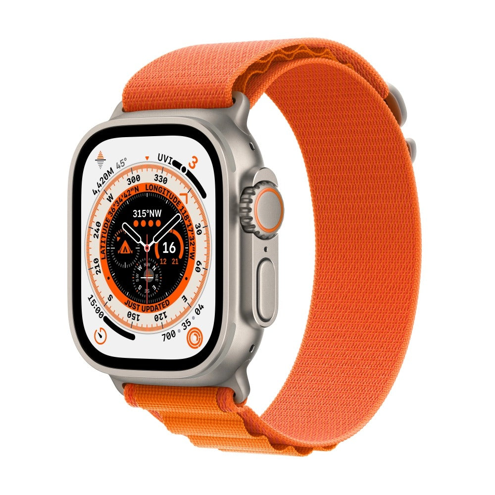 Apple Watch Ultra 49mm GPS+Cellular Titanium Case with Orange Alpine Loop