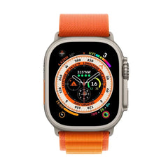 Apple Watch Ultra 49mm GPS+Cellular Titanium Case with Orange Alpine Loop - GulfStore.com