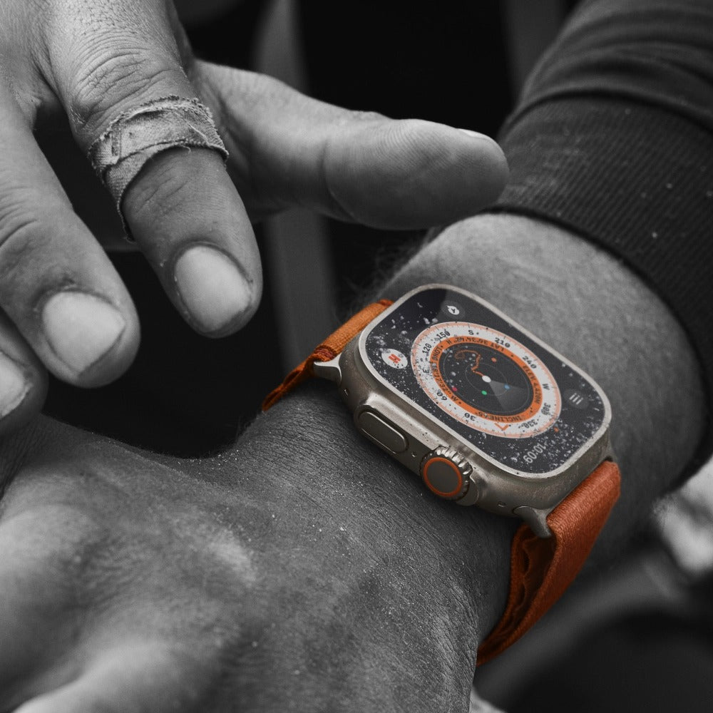 Apple Watch Ultra 49mm GPS+Cellular Titanium Case with Orange Alpine Loop