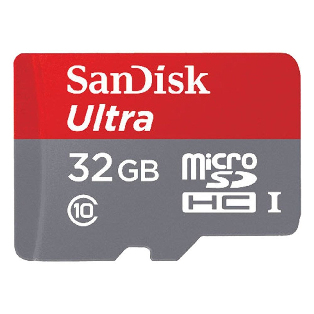 بطاقة ذاكرة سانديسك 32 جيجا بايت ألترا SDSQUNR-032G-GN3MN microSDHC C10 UHS-I ، سرعة تصل إلى 100 ميجابايت / ثانية