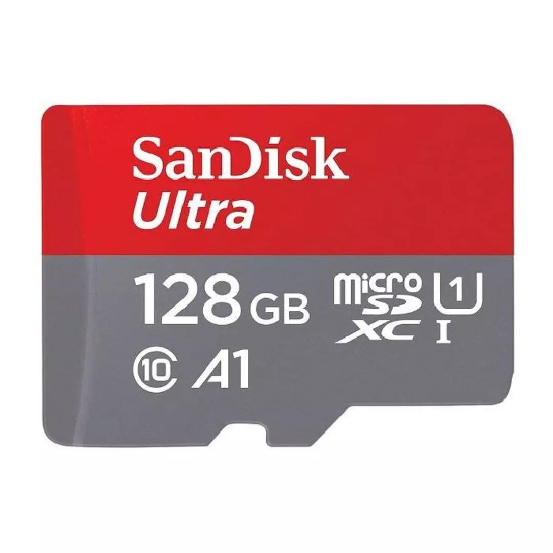 سانديسك بطاقة ذاكرة 128 جيجا بايت Ultra SDSQUA4-128G-GN6MN microSDXC C10 U1 A1 UHS-I ، سرعة تصل إلى 120 ميجابايت / ثانية