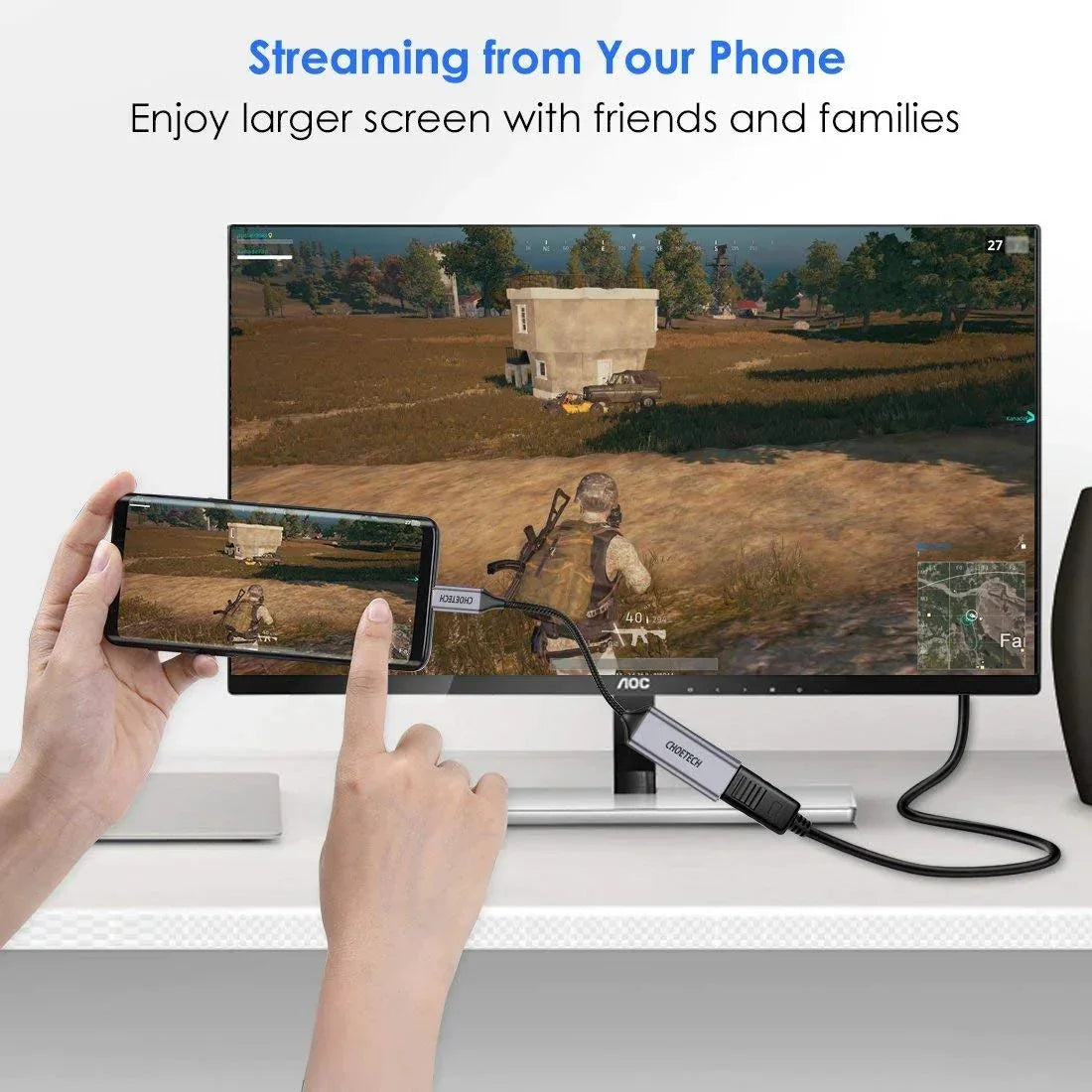 Choetech USB-C To HDMI Braided Cable Adapter - GulfStore.com